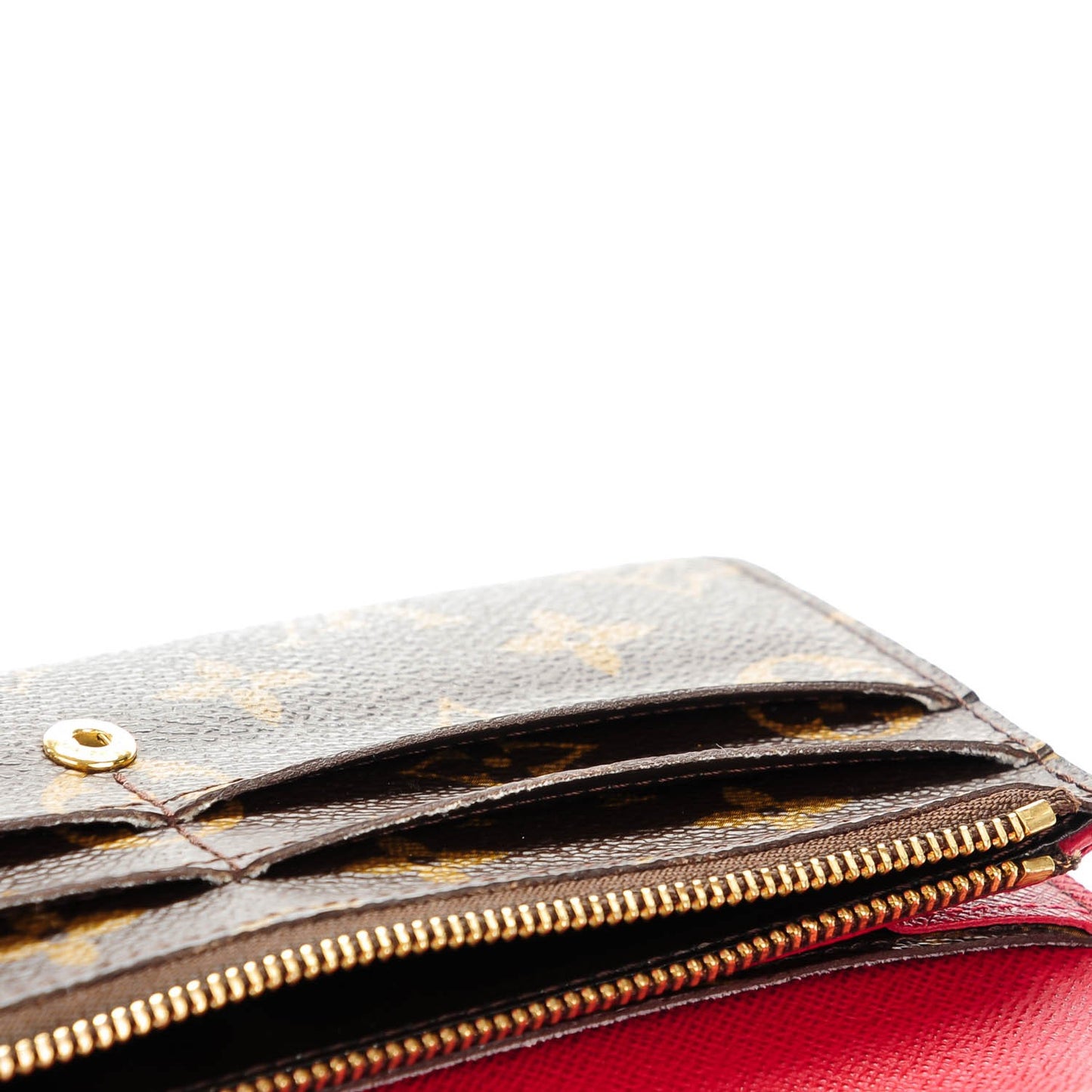 Monogram Emilie Wallet Red