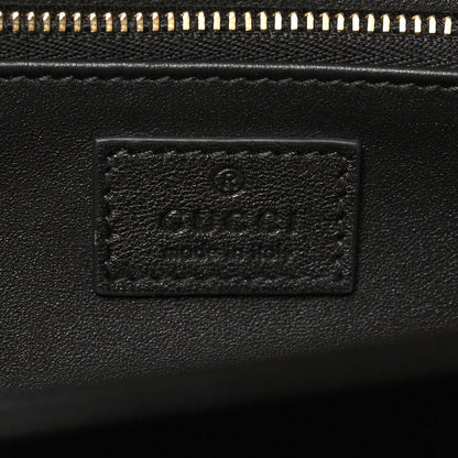 Gucci Sakai Be Green Calfskin Shearling Horsebit 1955 Shoulder Bag Black 7 of 11