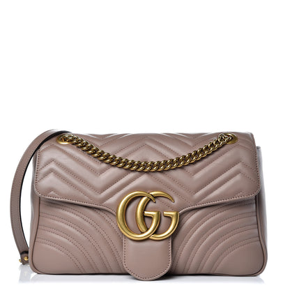 Gucci Calfskin Matelasse Medium GG Marmont Shoulder Bag Porcelain Rose 1 of 11
