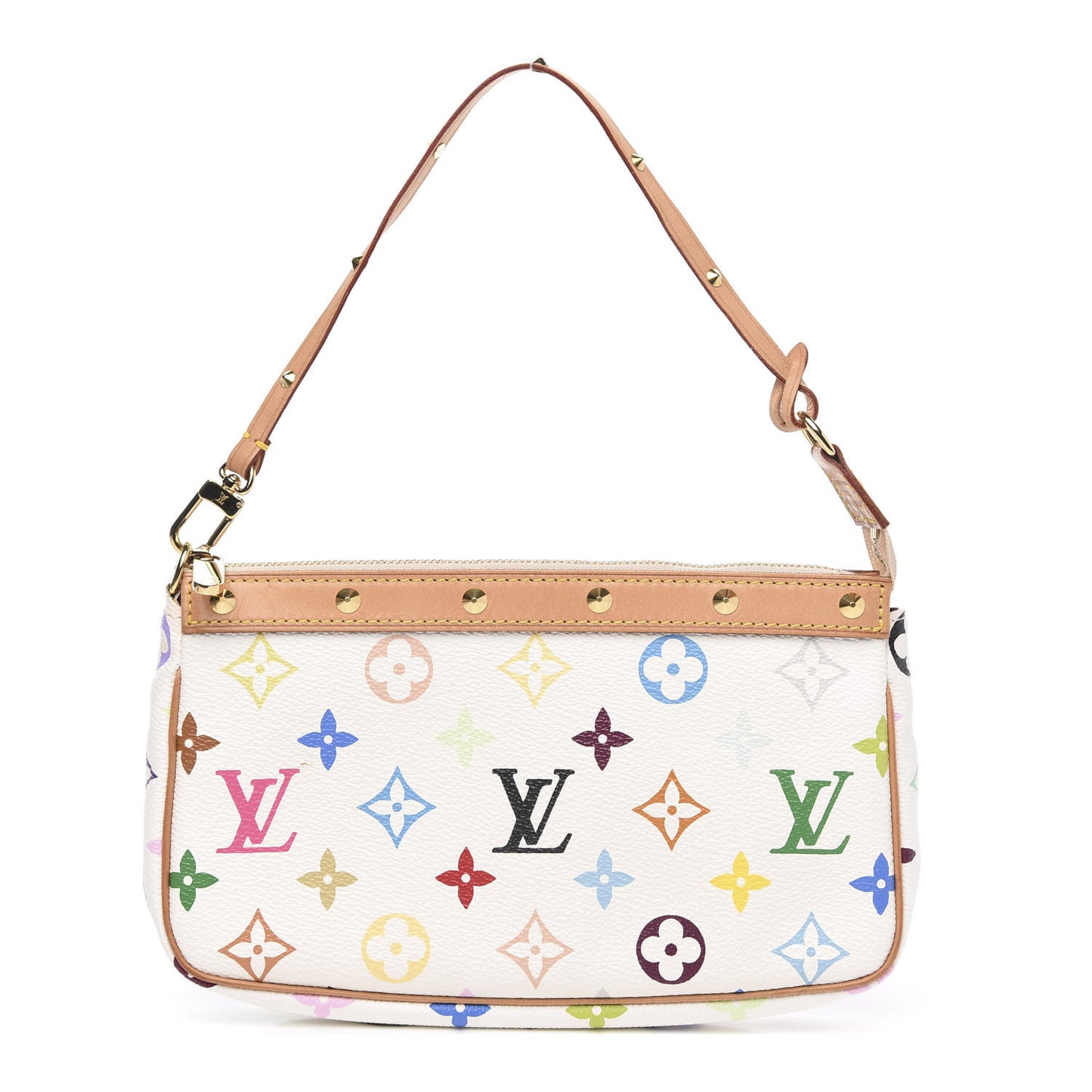 Monogram Multicolor Pochette Accessories White