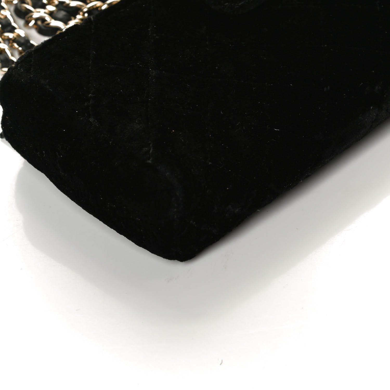 Chanel Velvet Quilted Small Clutch With Chain Black 13 of 13