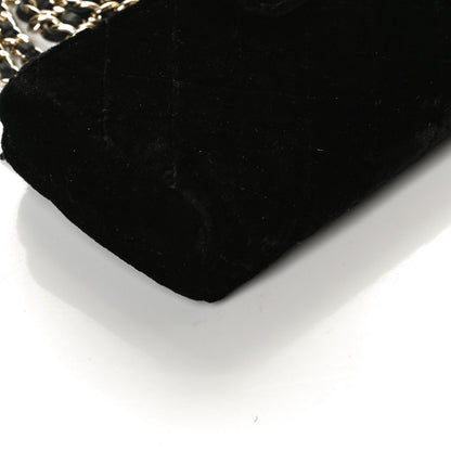 Chanel Velvet Quilted Small Clutch With Chain Black 13 of 13