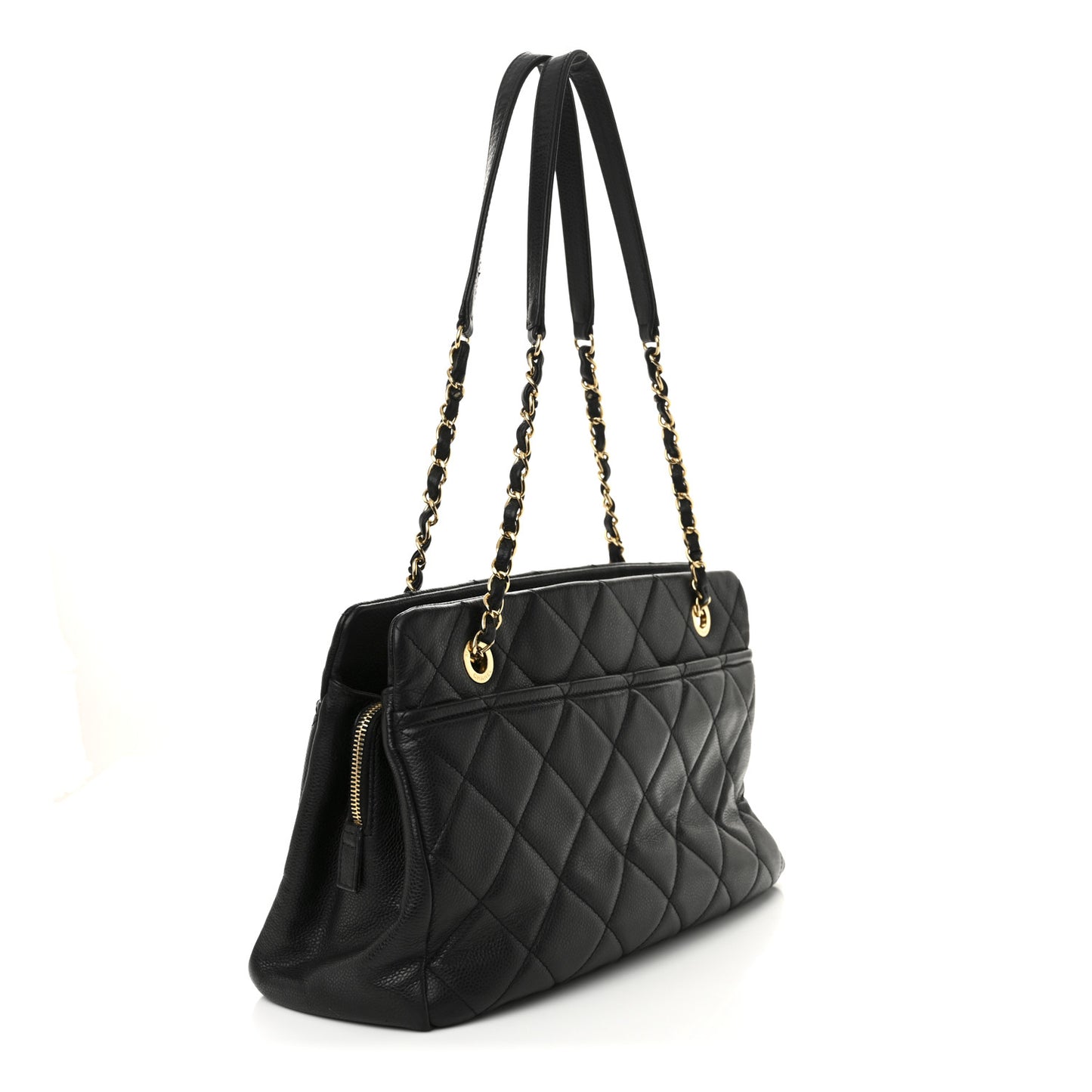 Caviar Quilted CC Timeless Soft Tote Black