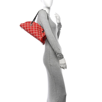 Chanel Patent Hand Embroidered Just Mademoiselle Red 2 of 13