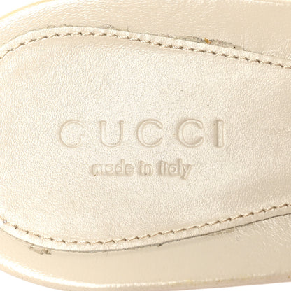 Gucci Guccissima Horsebit Mid Heel Slides 38.5 Light Blue 7 of 9