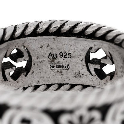 Gucci Sterling Silver Interlocking G Flower Ring 52 6 5 of 6