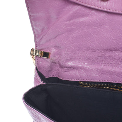 Balenciaga Agneau Giant 12 Gold Hardware Envelope Strap Clutch Rose Berlingot 10 of 11