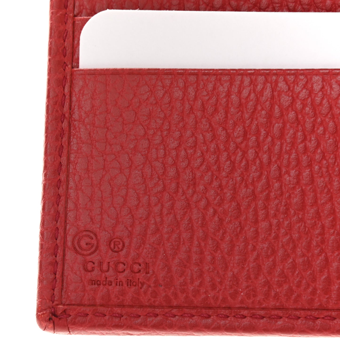 Dollar Calfskin Interlocking G French Wallet Rosso
