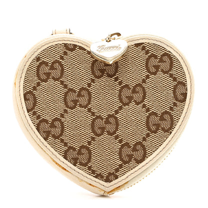 Gucci Monogram Heart Coin Purse Gold 1 of 10