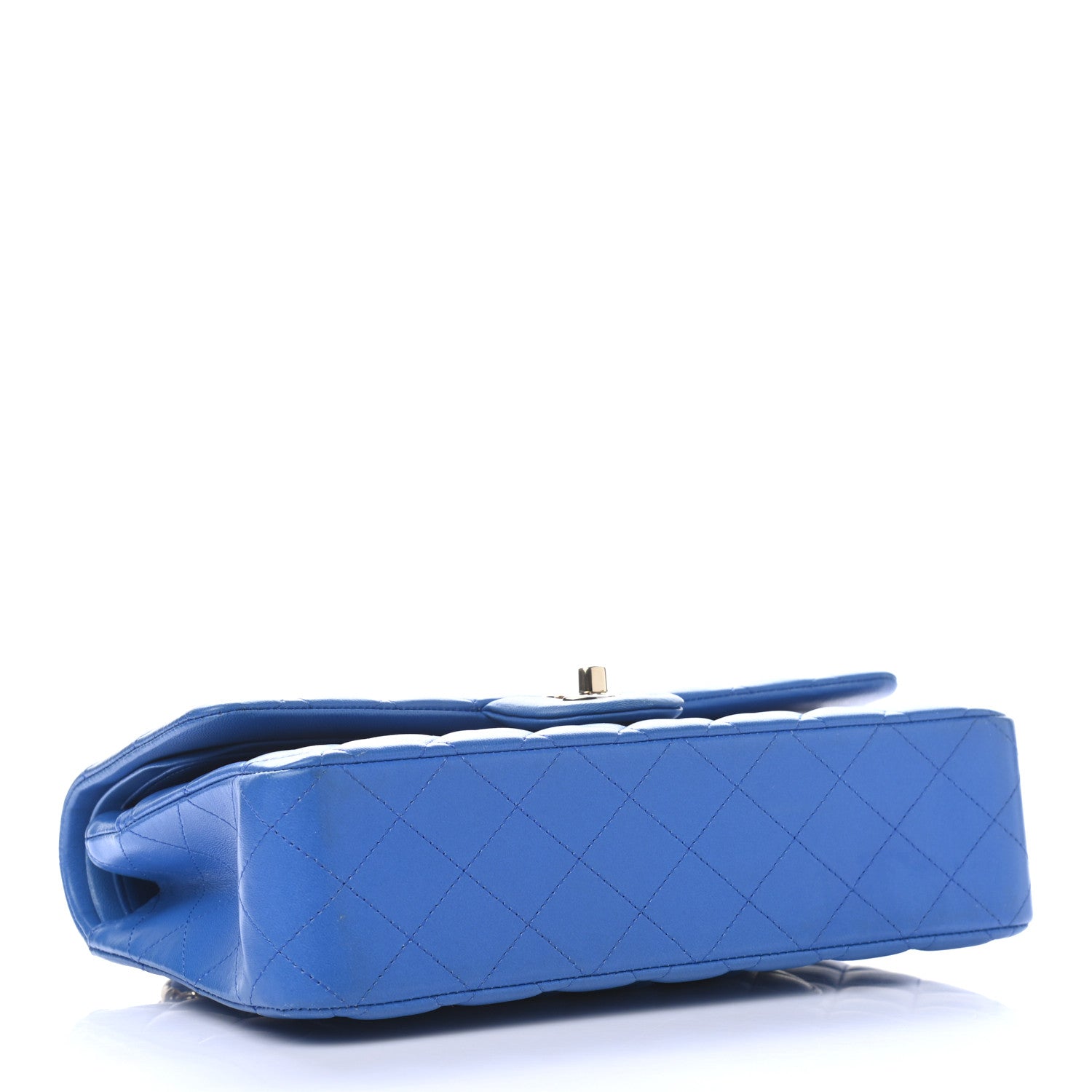 Chanel Lambskin Quilted Medium Double Flap Blue 4 of 9