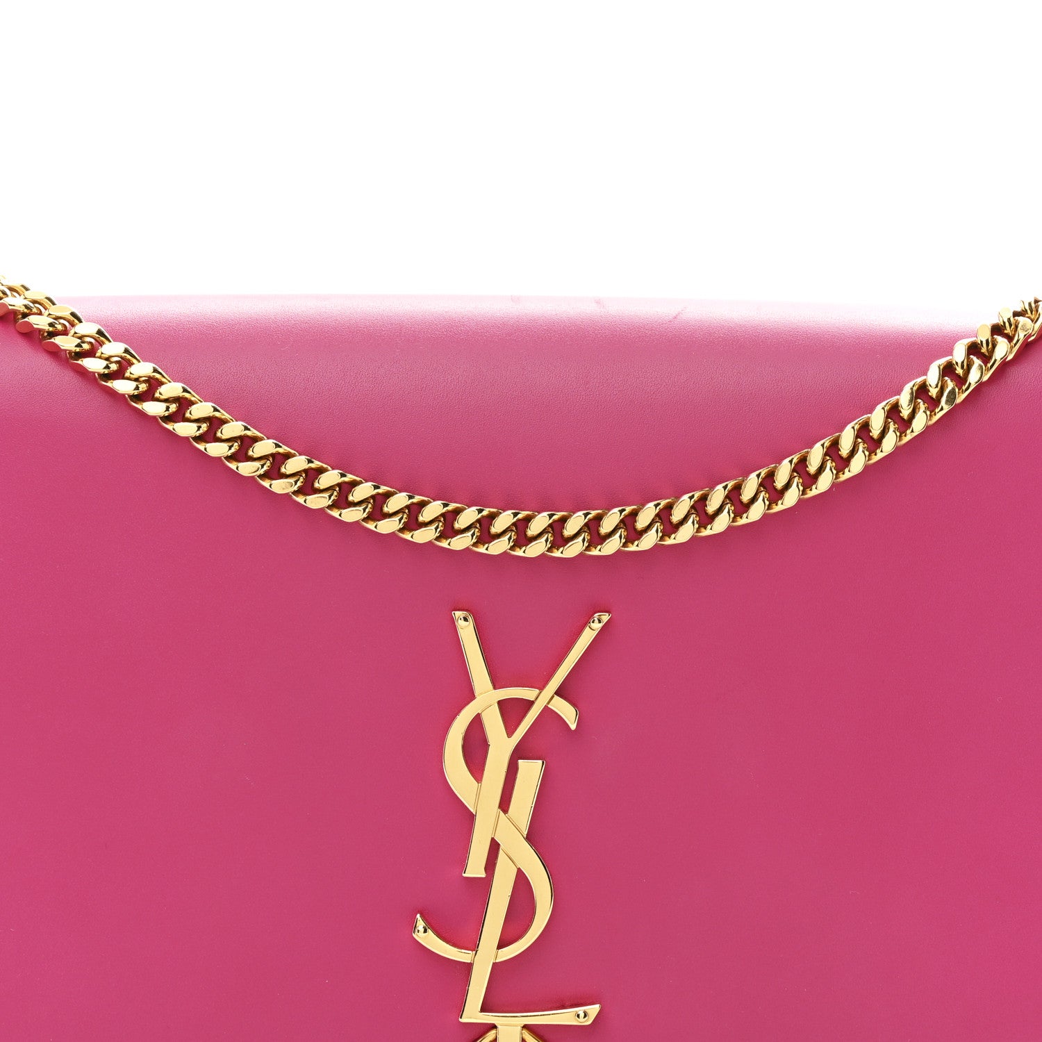 Saint Laurent Smooth Calfskin Medium Classic Monogram Kate Tassel Satchel Fuchsia 8 of 11