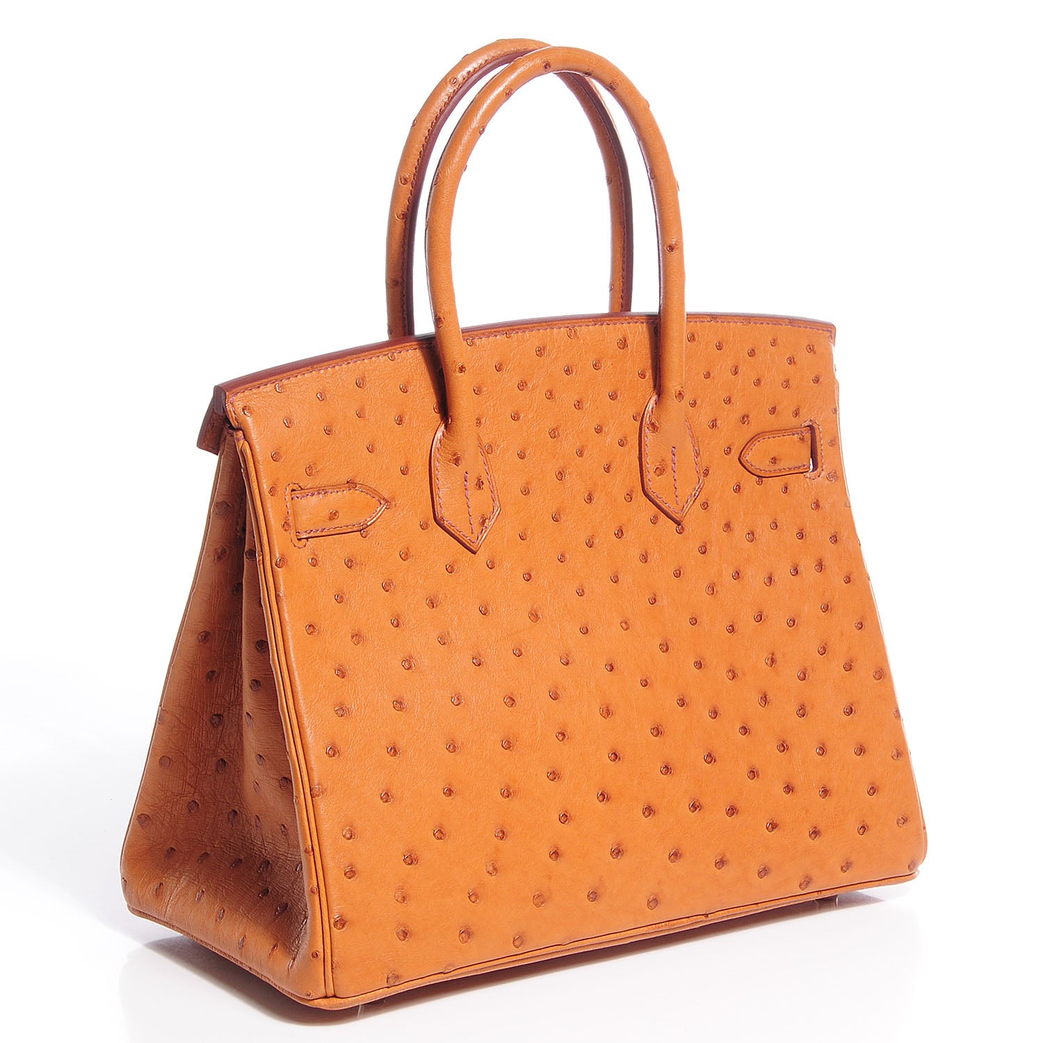 Hermes Ostrich Birkin 30 Cognac 3 of 29