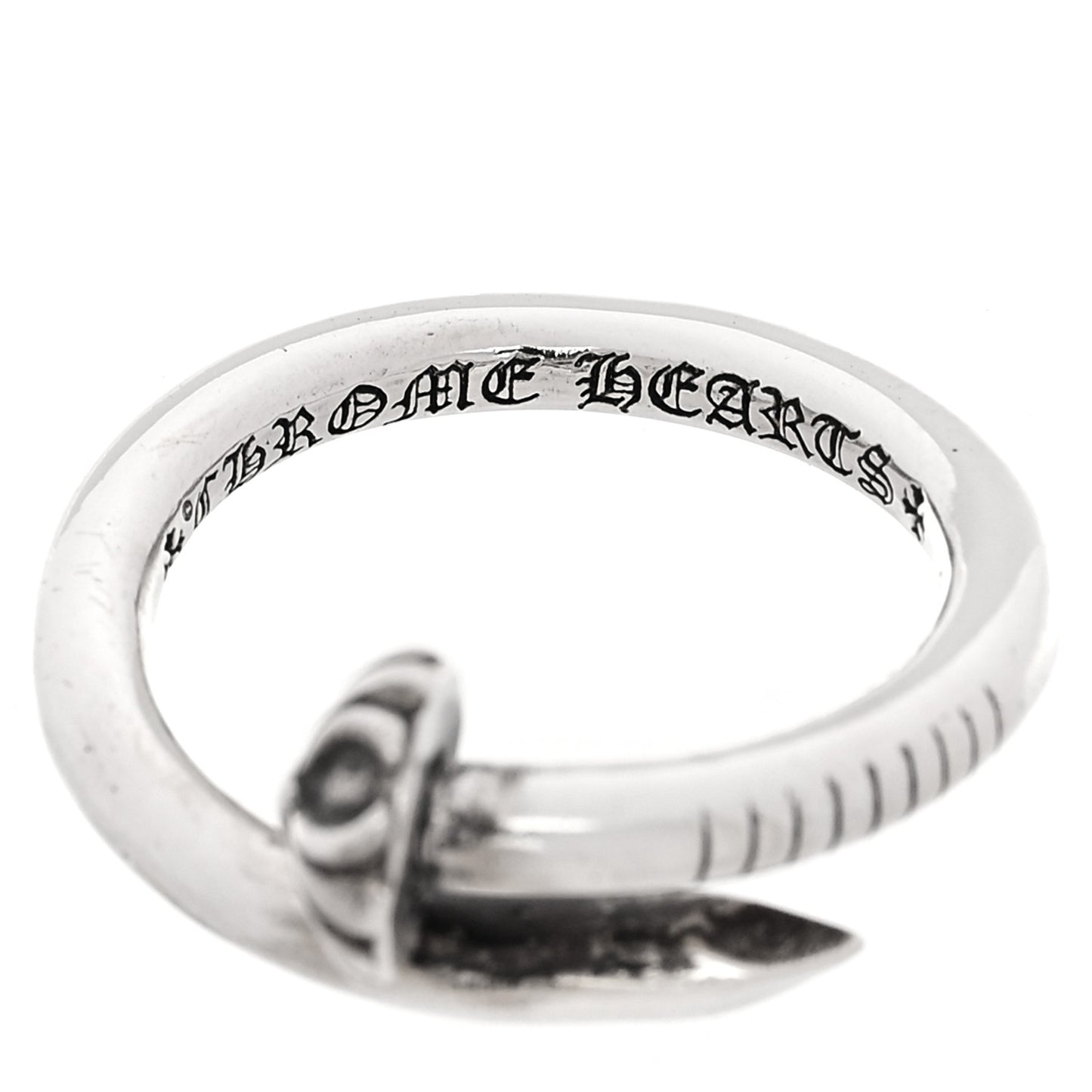 Sterling Silver Cross Ball Nail Ring 61 9.5