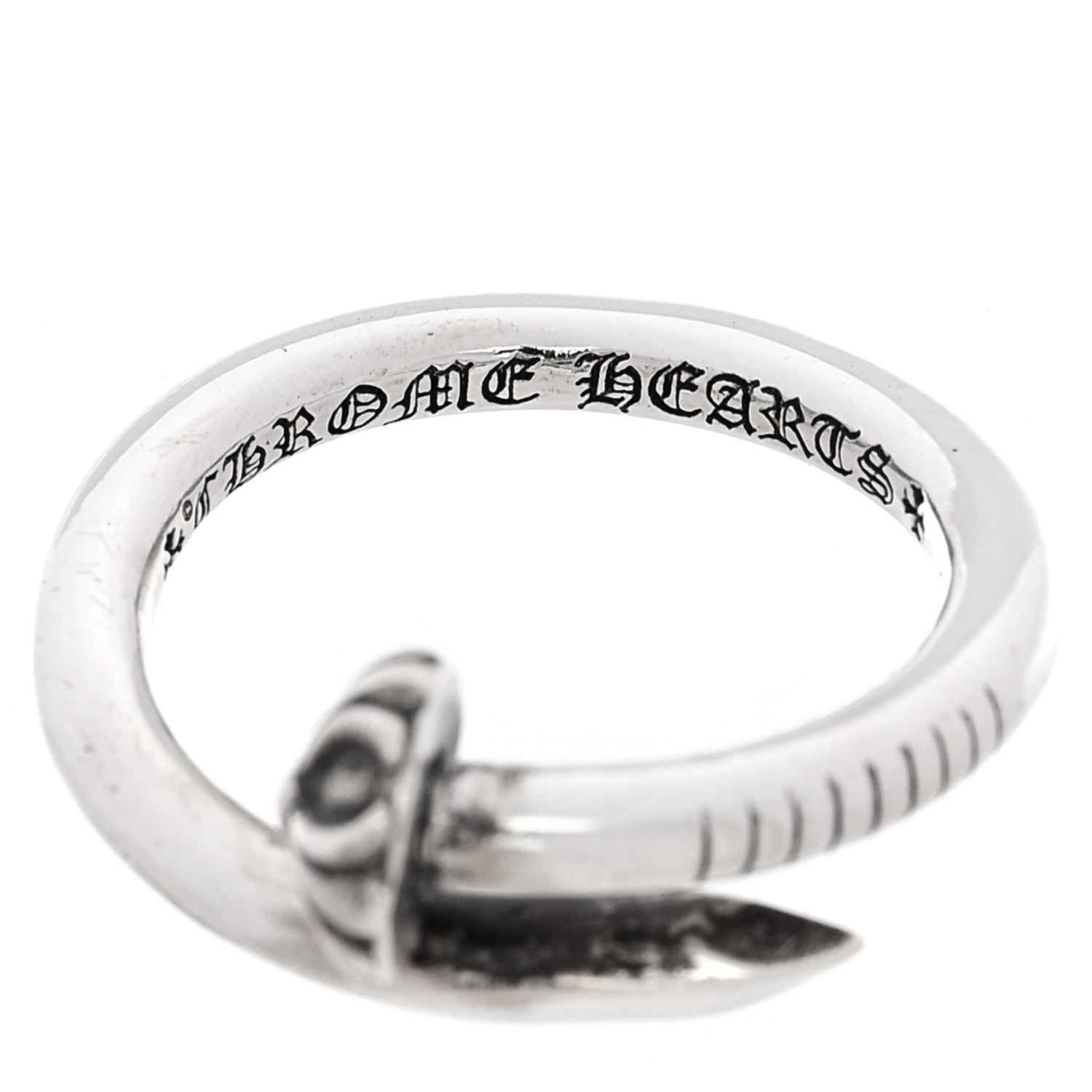 Chrome Hearts Sterling Silver Cross Ball Nail Ring 61 9.5 5 of 7