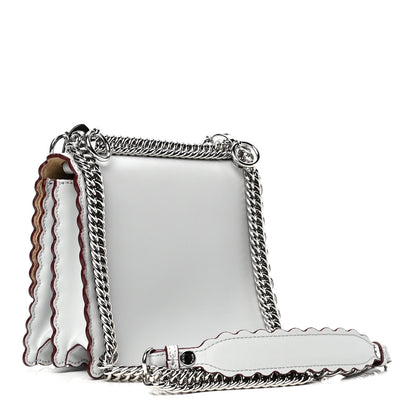Fendi Vitello Liberty Scalloped Studded Small Kan I Shoulder Bag Grigio Perla 2 of 4