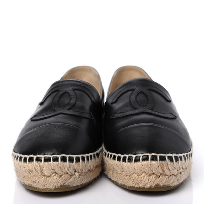Chanel Lambskin CC Espadrilles 36 Black 2 of 4