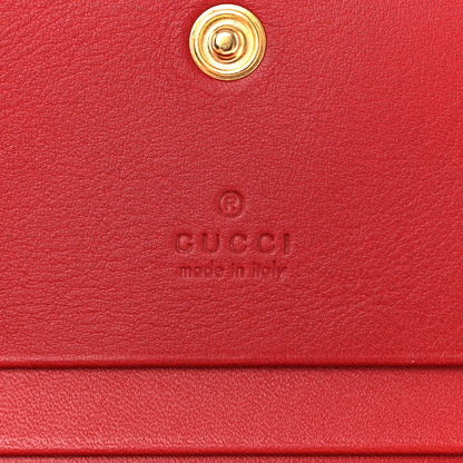 Gucci GG Supreme Monogram Bosco Patch Card Case Wallet Beige Malva Hibiscus Red 6 of 9