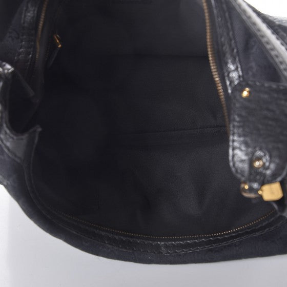 Monogram Medium Jockey Hobo Black