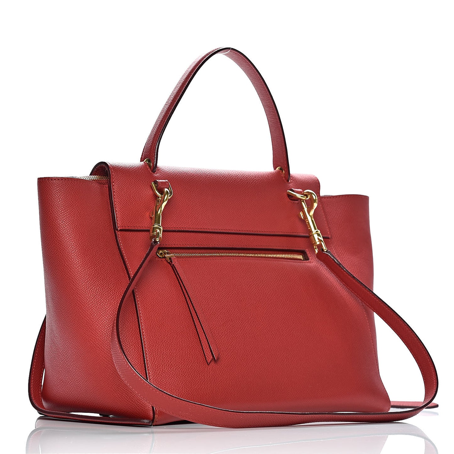 Grained Calfskin Mini Belt Bag Coquelicot
