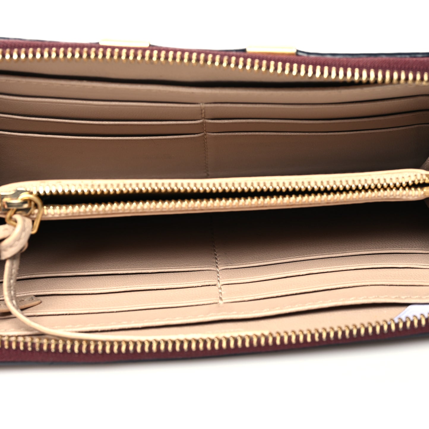 Grained Calfskin Marcie Long Zip Around Wallet Dark Velvet