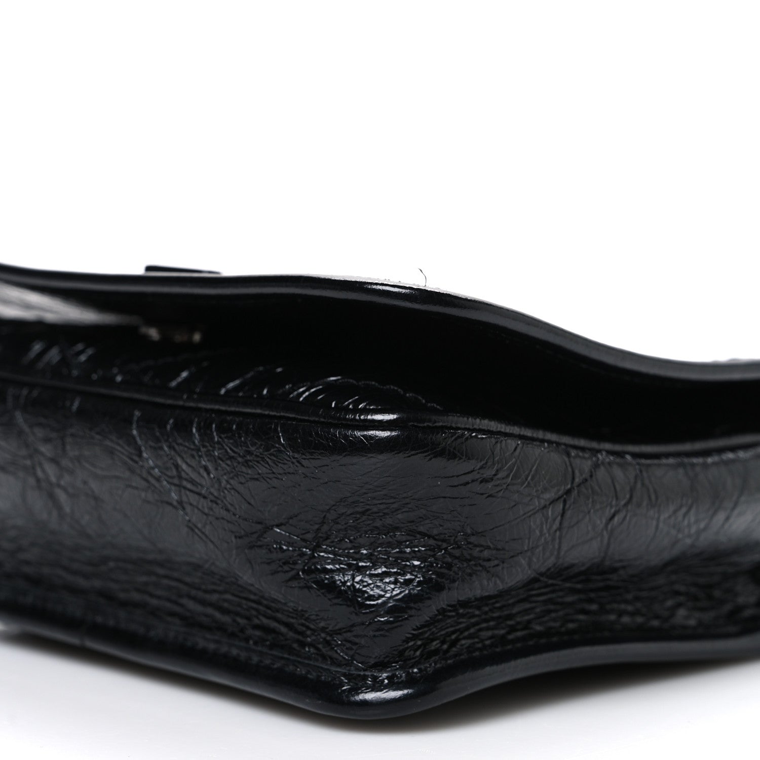 Saint Laurent Crinkled Calfskin Matelasse Monogram Niki Chain Wallet Black 10 of 10