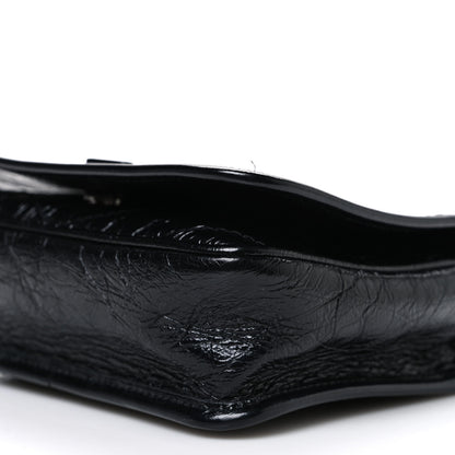 Saint Laurent Crinkled Calfskin Matelasse Monogram Niki Chain Wallet Black 10 of 10