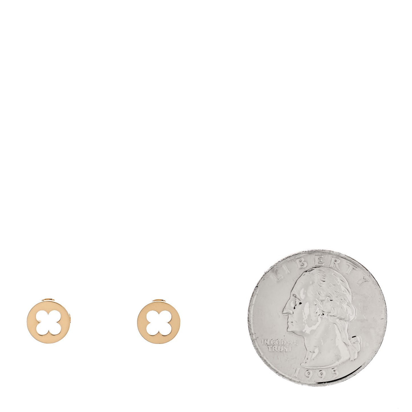18K Yellow Gold Empreinte Ear Studs Earrings