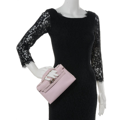 Hermes Swift Kelly Pochette Clutch Rose Dragee 2 of 10