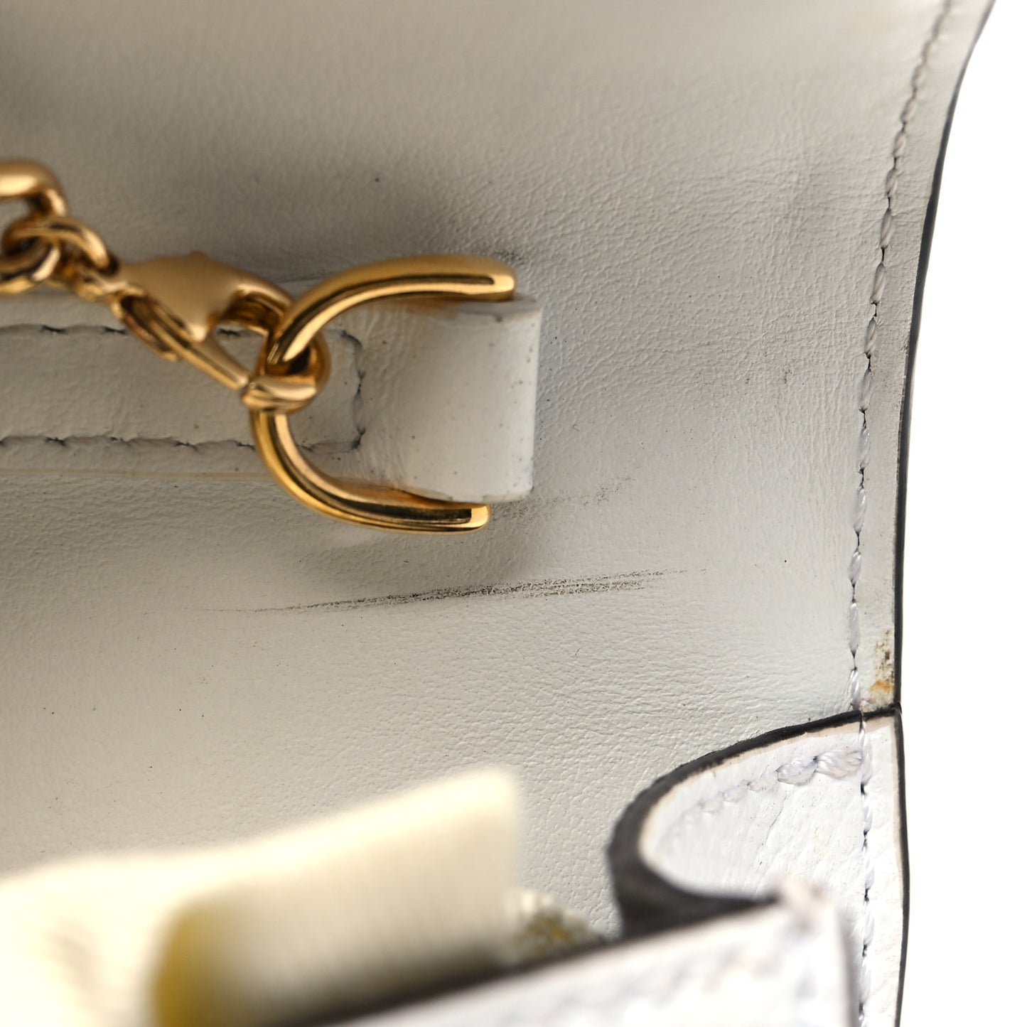 Vitello Cruise F is Fendi Bi-Color FF 1974 Embossed Envelope Belt Bag Maya White Ice