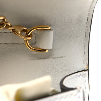 Fendi Vitello Cruise F is Fendi Bi-Color FF 1974 Embossed Envelope Belt Bag Maya White Ice 14 of 14