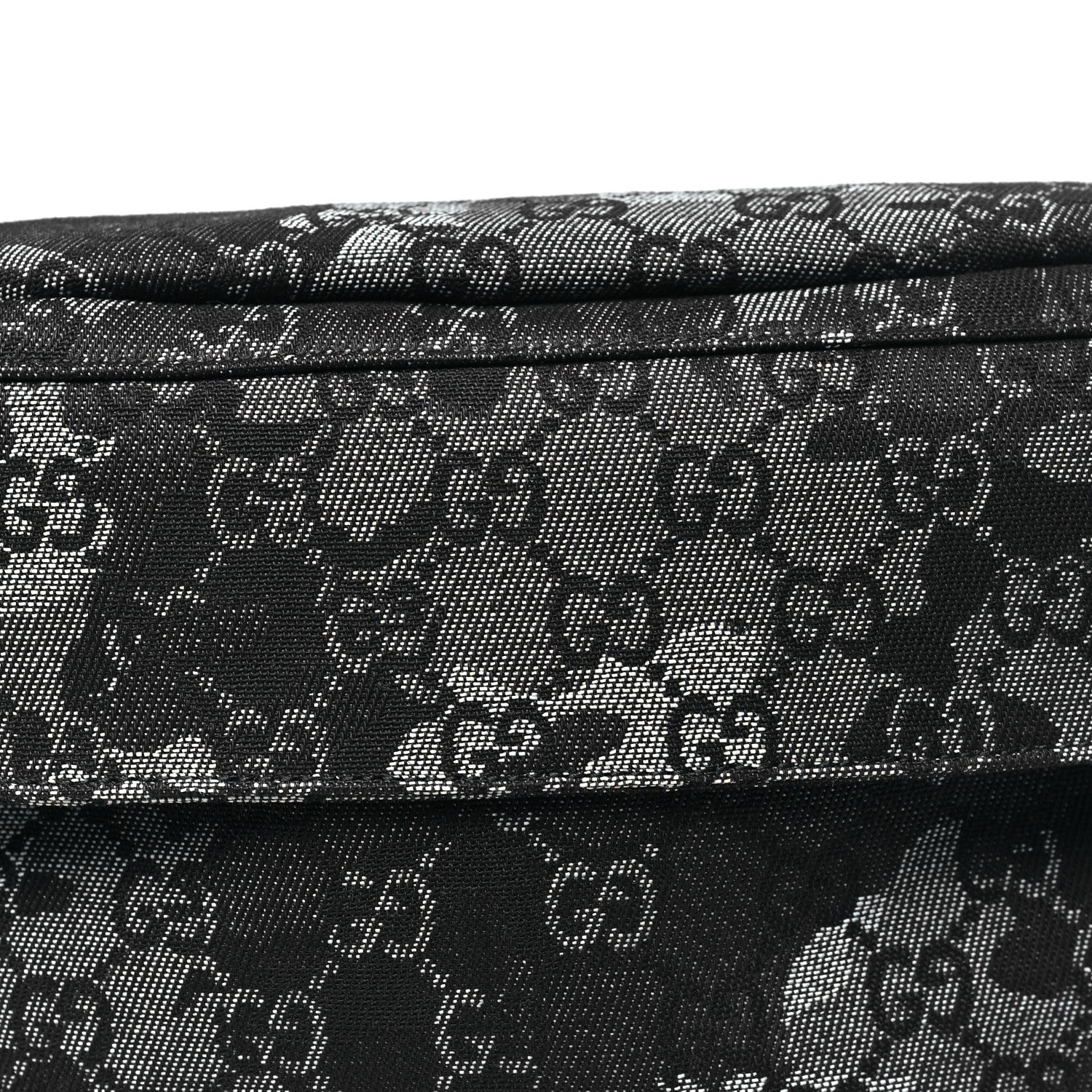 Gucci Denim Monogram Web Belt Bag Blue Multicolor 8 of 10