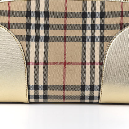 Burberry Horseferry Check Small Chichester Crossbody Clutch Bag Honey Gold 9 of 9