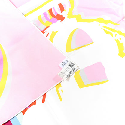 Hermes Silk Brides De Gala Shadow Scarf 90 Rose Pale White Multicolor 2 of 4