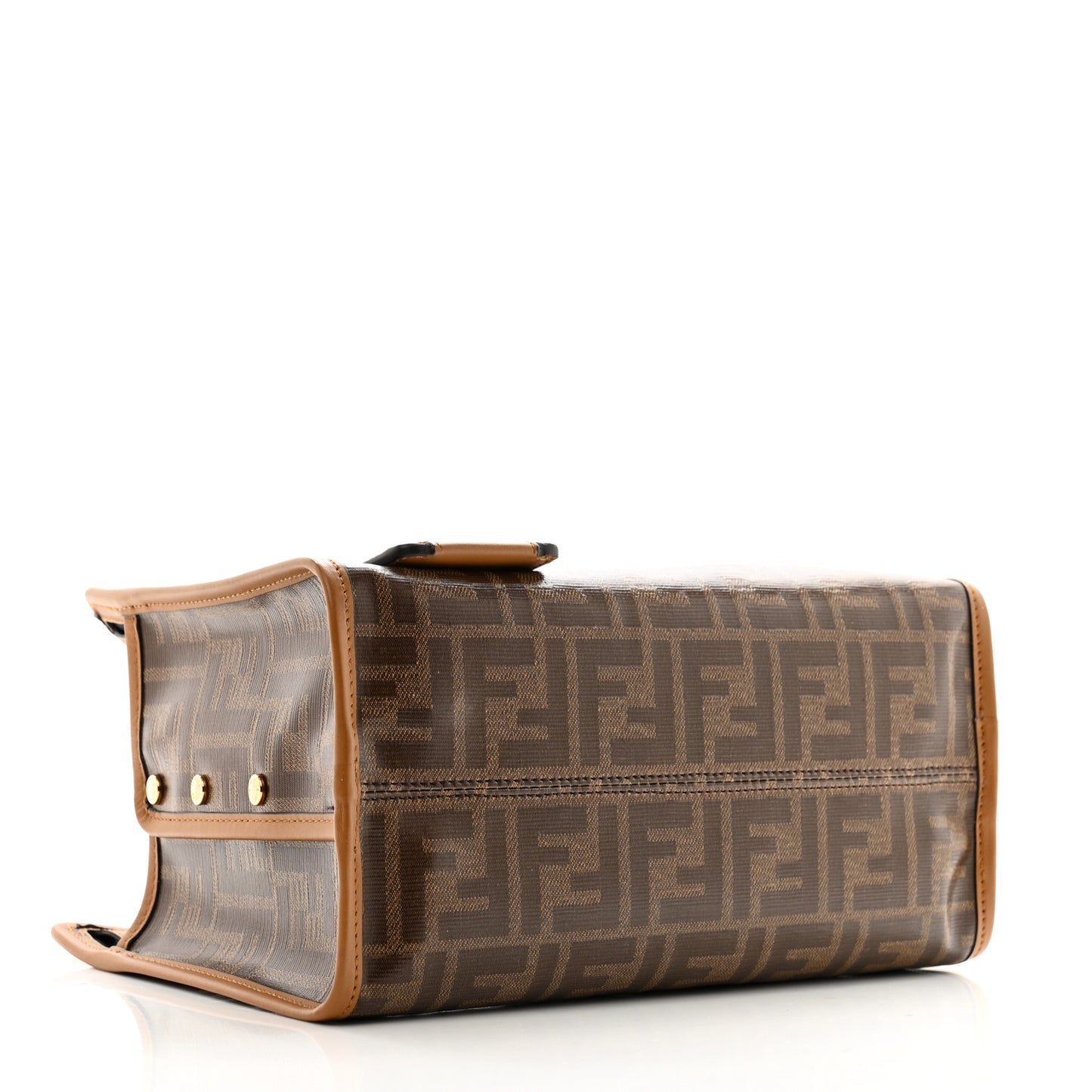 Glazed Fabric Vitello Century FF 1974 Stamp Patch Mini Peekaboo Defender Cover Mogano Panna Caramello