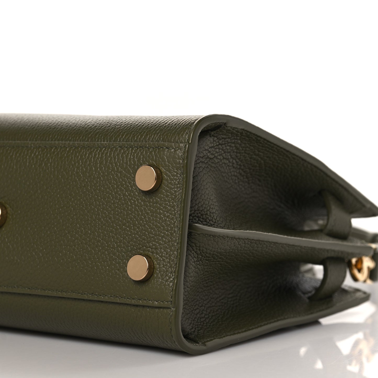 Grained Calfskin Nano Supple Sac De Jour Green