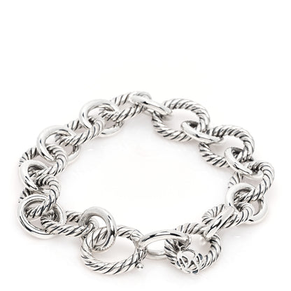 David Yurman Sterling Silver 10mm Medium Oval Link Bracelet 3 of 5
