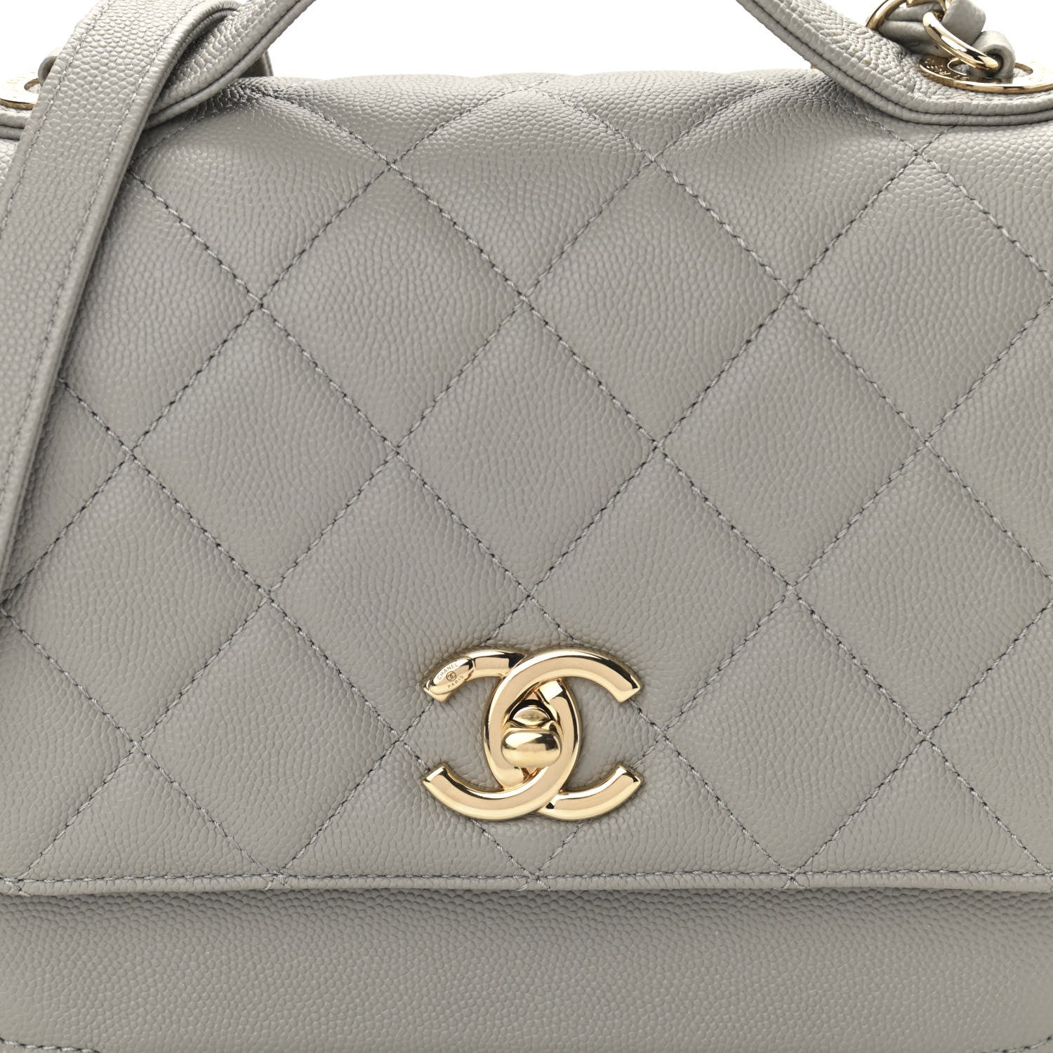 Chanel Caviar Quilted Medium Business Affinity Flap Grey 8 of 10