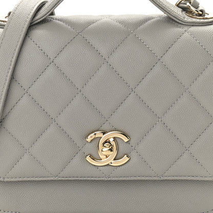 Chanel Caviar Quilted Medium Business Affinity Flap Grey 8 of 10