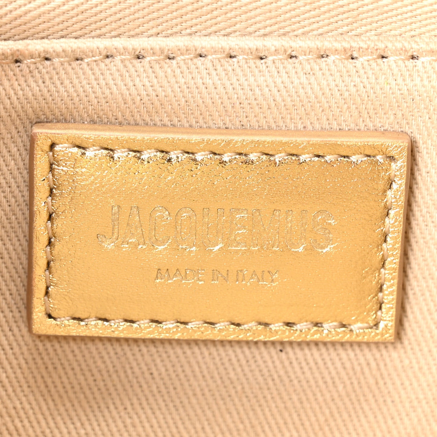 Metallic Smooth Calfskin Le Bisou Perle Gold