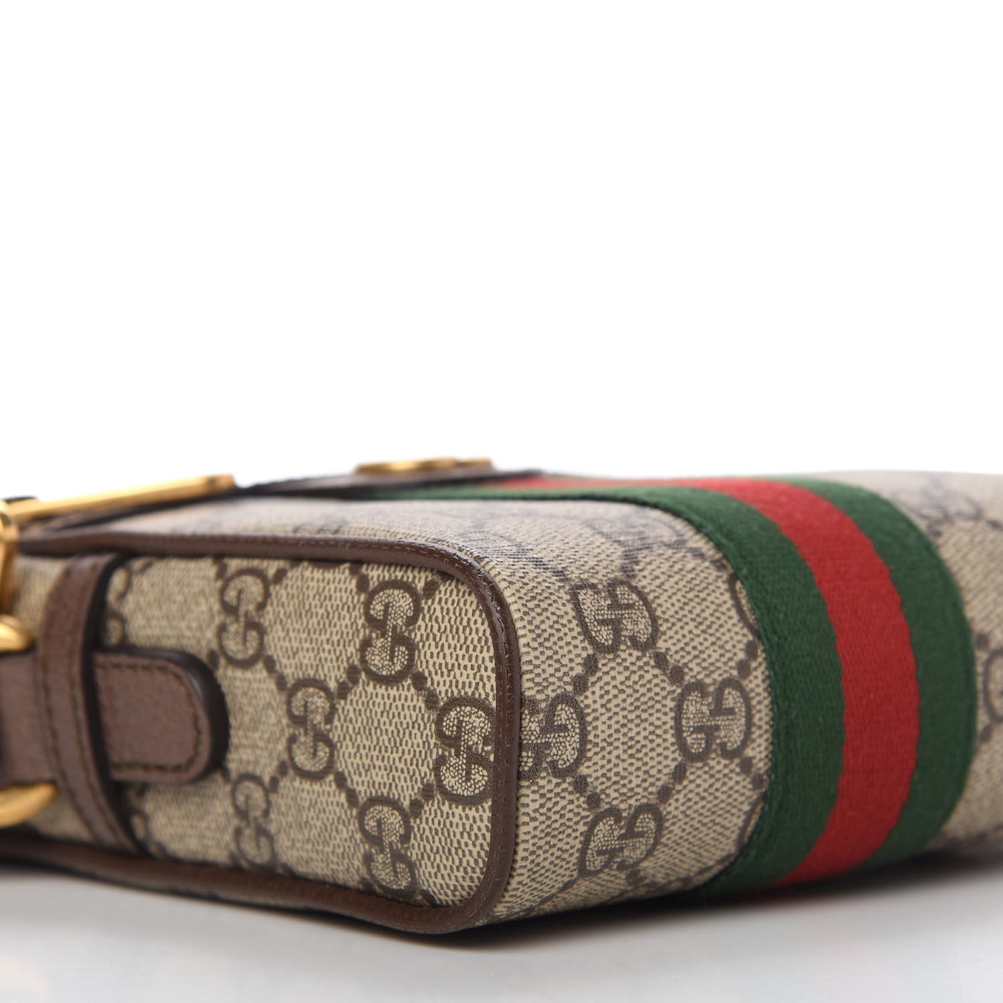 GG Supreme Monogram Web Mini Ophidia Messenger Brown