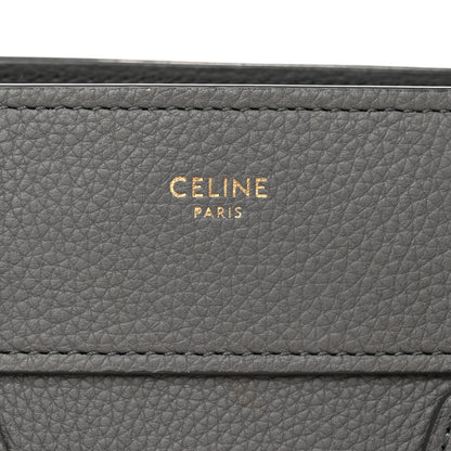 Celine Baby Drummed Calfskin Micro Luggage Kohl 7 of 17