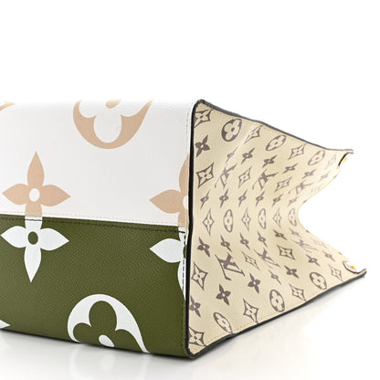 Louis Vuitton Monogram Giant Onthego GM Kaki Beige 10 of 10