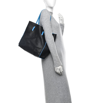 Balenciaga Veau Baltimore Double Sided Small Everyday Tote Bleu Turquoise Black 2 of 21