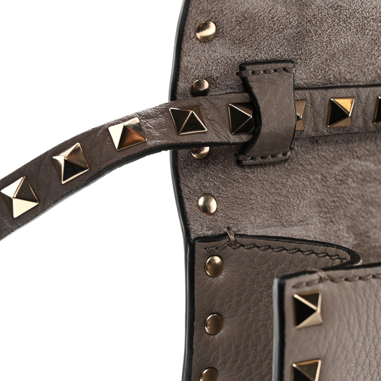 Valentino Garavani Pebbled Calfskin Medium Rockstud Flip Lock Crossbody Bag Poudre 10 of 10