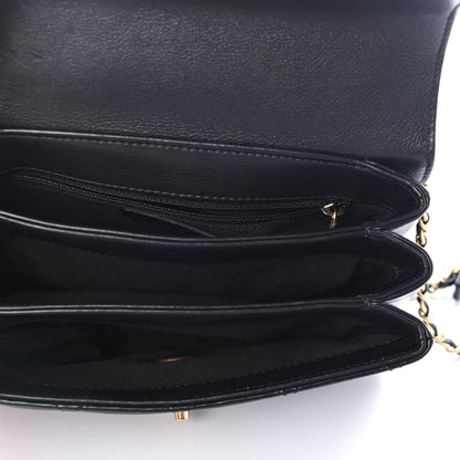 Chanel Calfskin Quilted Small Gold Top Handle Flap Black 4 of 4