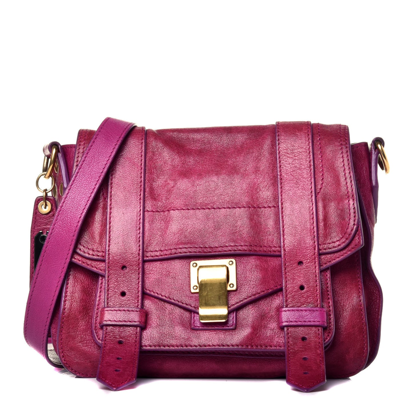 Lambskin PS1 Mini Bi-Color Pouch Messenger Bag