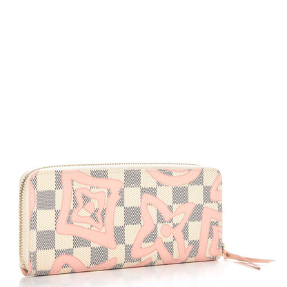 Louis Vuitton Damier Azur Tahitienne Clemence Wallet 3 of 7