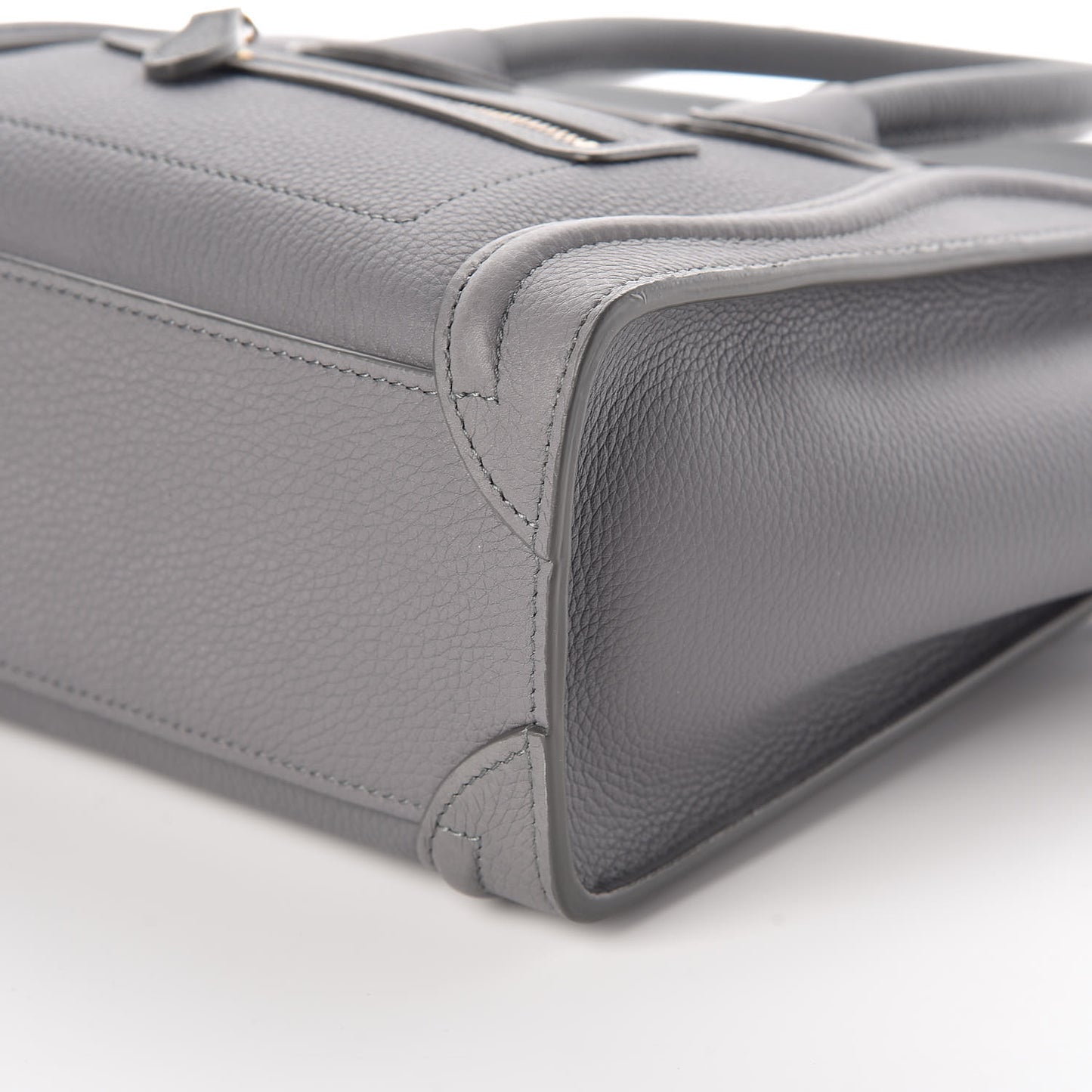 Drummed Calfskin Nano Luggage Kohl
