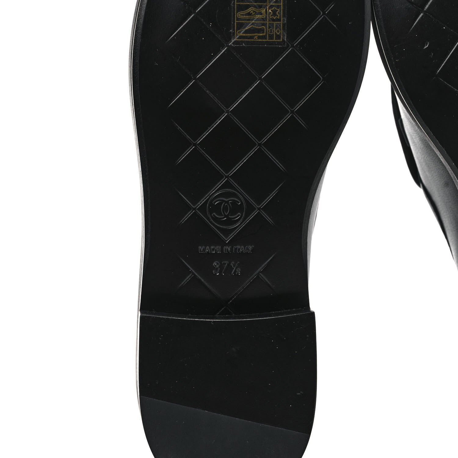 Chanel Lambskin Quilted CC Turnlock Loafers 37.5 Black 6 of 10