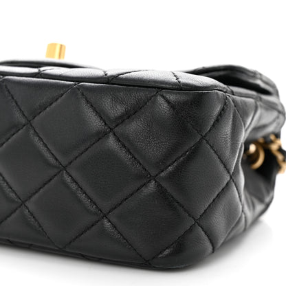 Chanel Lambskin Quilted Mini Pearl Crush Flap Black 10 of 11